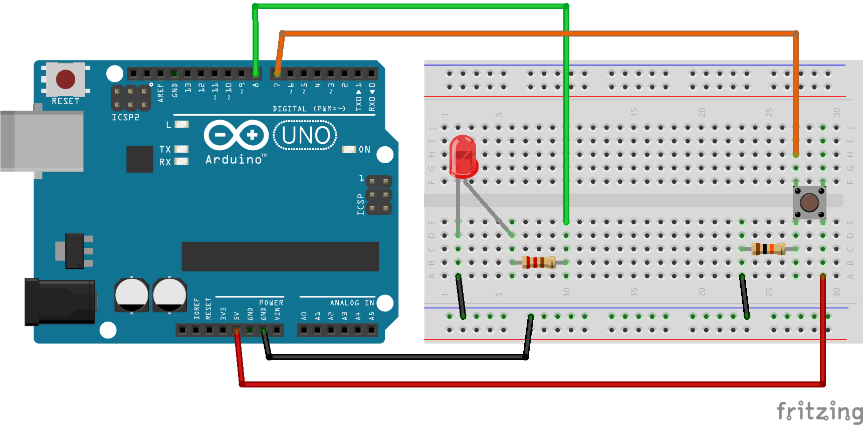 Arduino - Turn LED ON and OFF With Button The Back-End